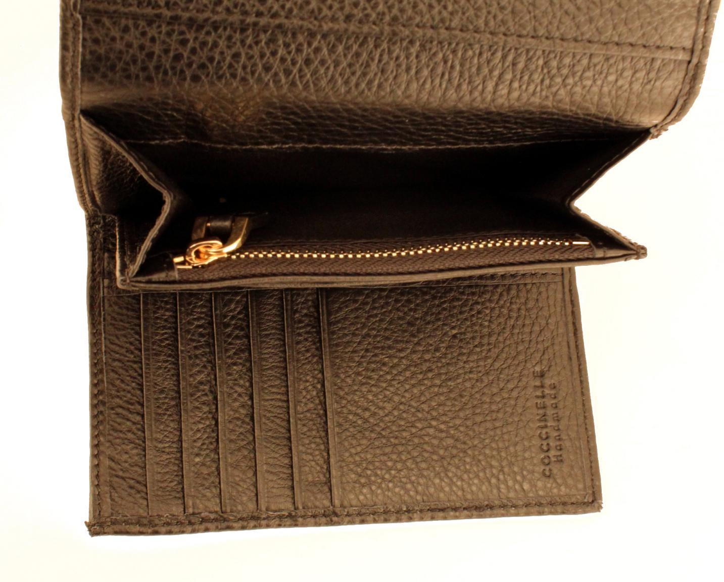 Damengeldbörse Coccinelle Metallic Soft Cognac