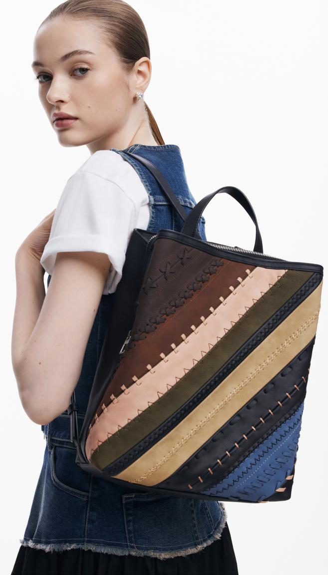 Damenrucksack Desigual bunt Whipstitch Sumy Quebec Patch