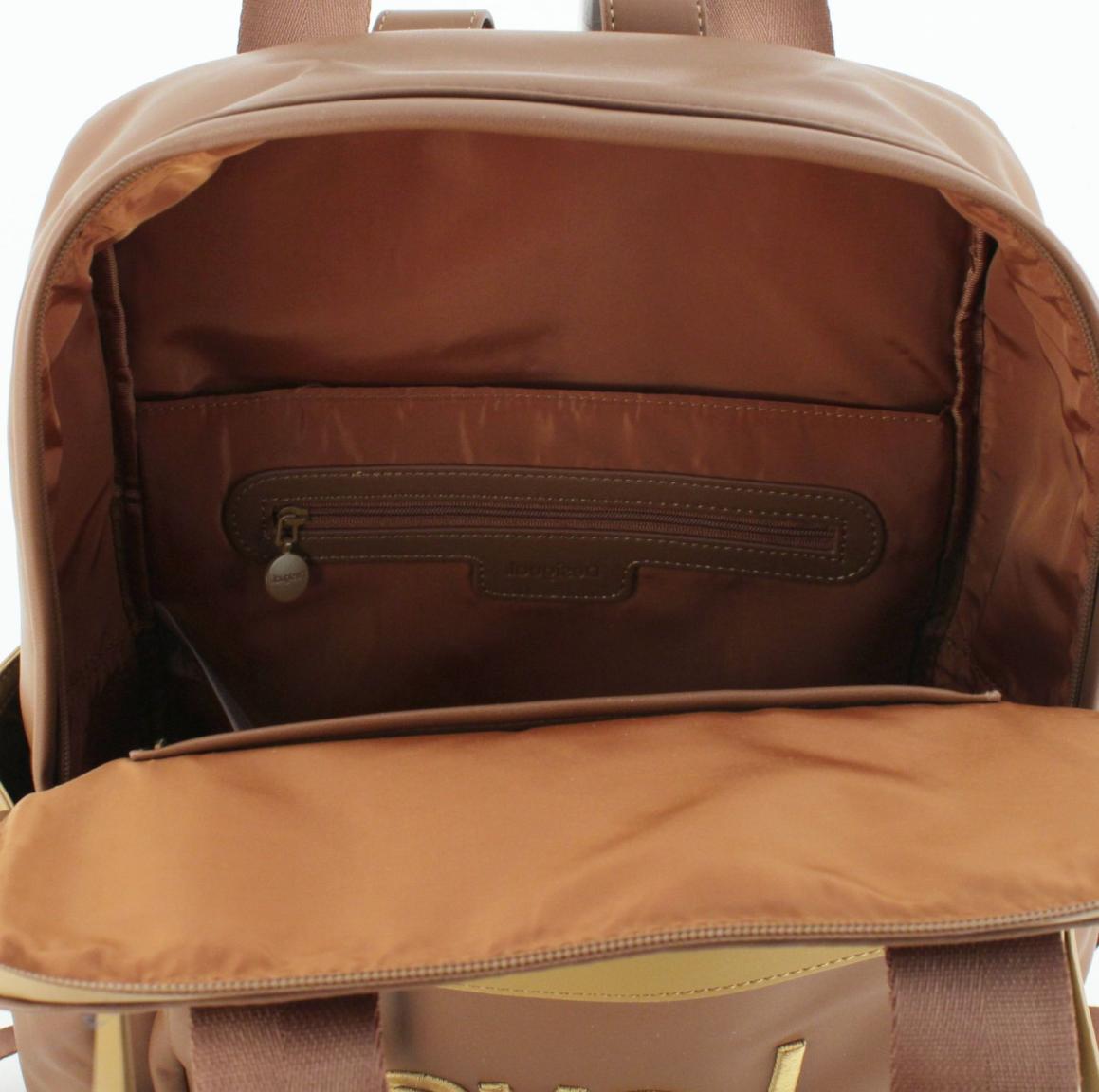 Damenrucksack Laptop Tote Bag braun Desigual Fluor Randers Camel