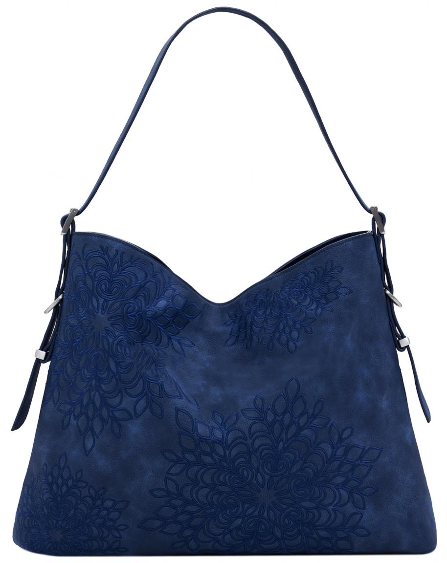 Damentasche Azul Noche Desigual dunkelblau Sierra floral bestickt