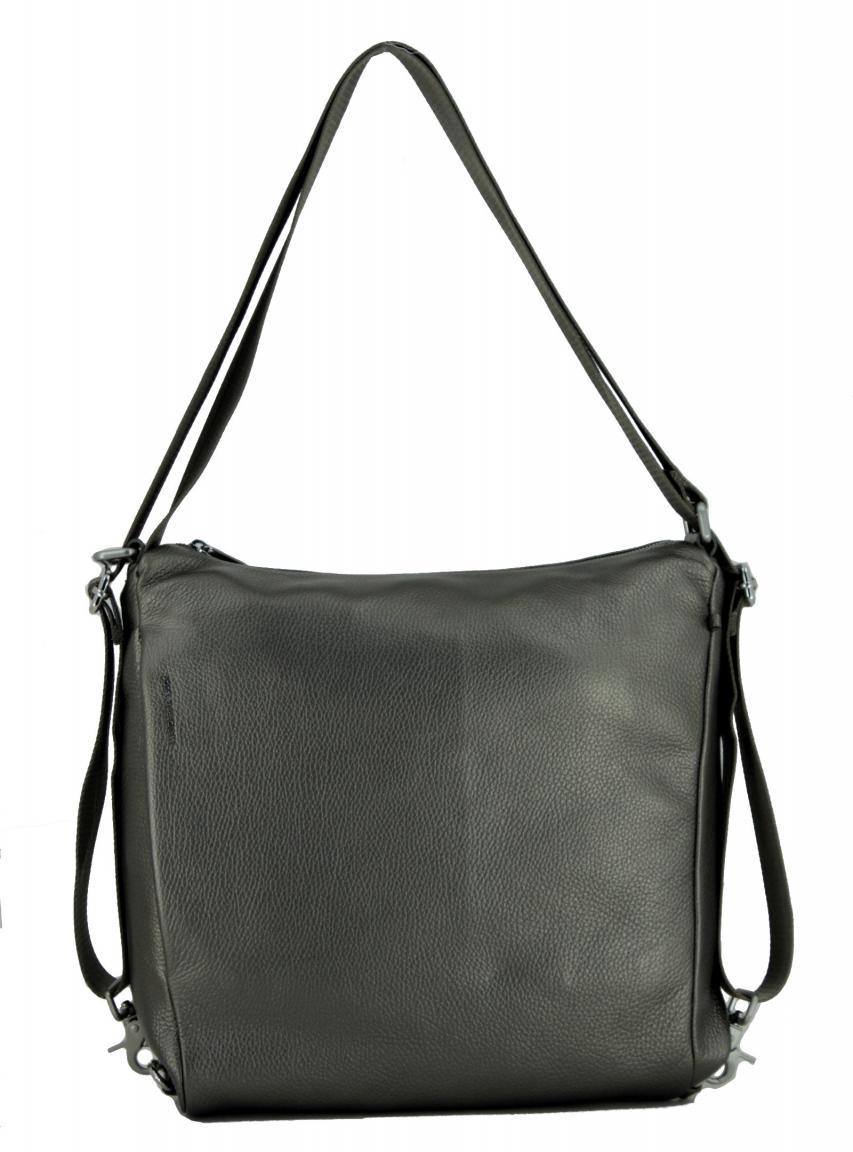 Damentasche Mandarina Duck Hobo Leder schwarz Rucksack