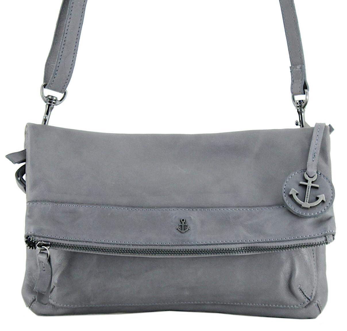 Denim klappbare Schultertasche Patricia Anchor Love Harbour2nd Grau