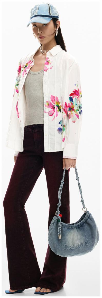 Desigual Beuteltasche kompakt Waverly Jeans Flechtriemen