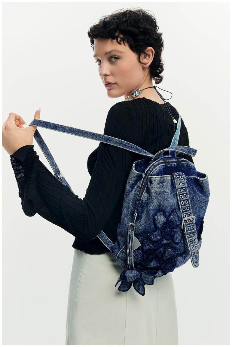 Desigual Curio Sumy Mini Rucksack Denim Raw - Blau