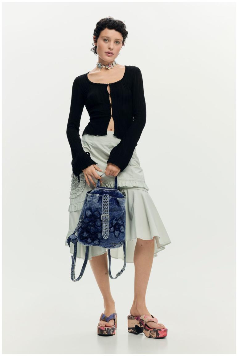 Desigual Curio Sumy Mini Rucksack Denim Raw - Blau