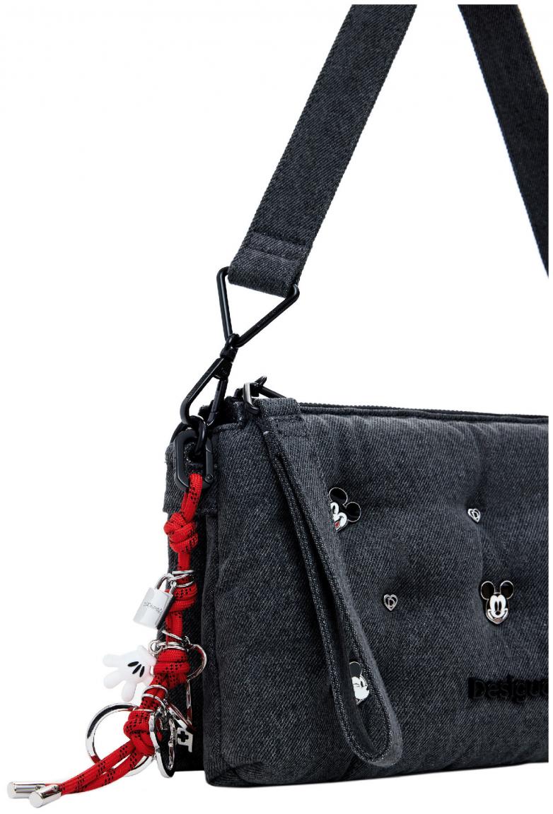 Desigual Denim Umhängetasche Mickey dunkelgrau Dortmund Pins Handschlaufe