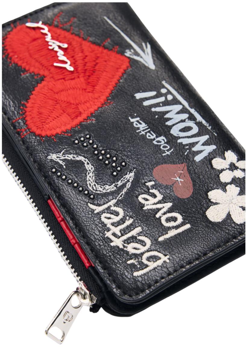 Desigual Emma 2.0 Geldbörse WOW - Schwarz
