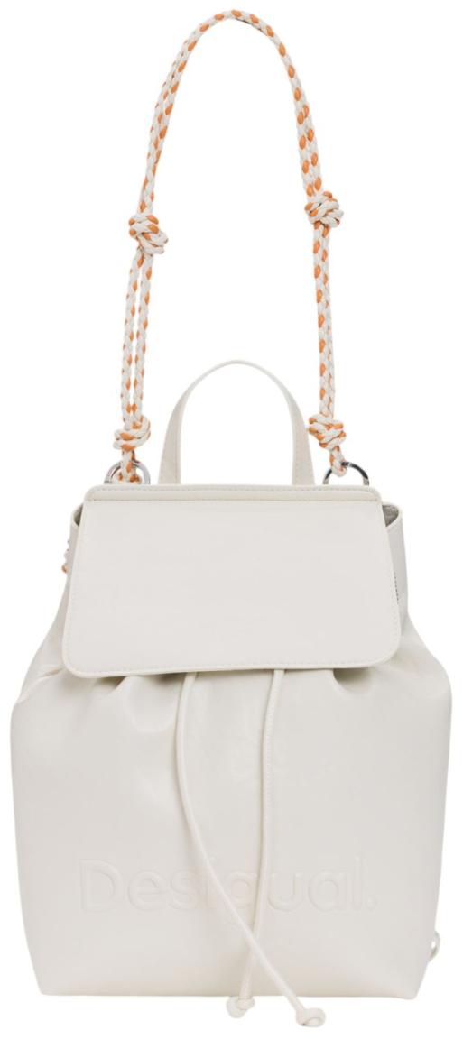 Desigual Half Logo Luena Mini Rucksack Ecru - Beige