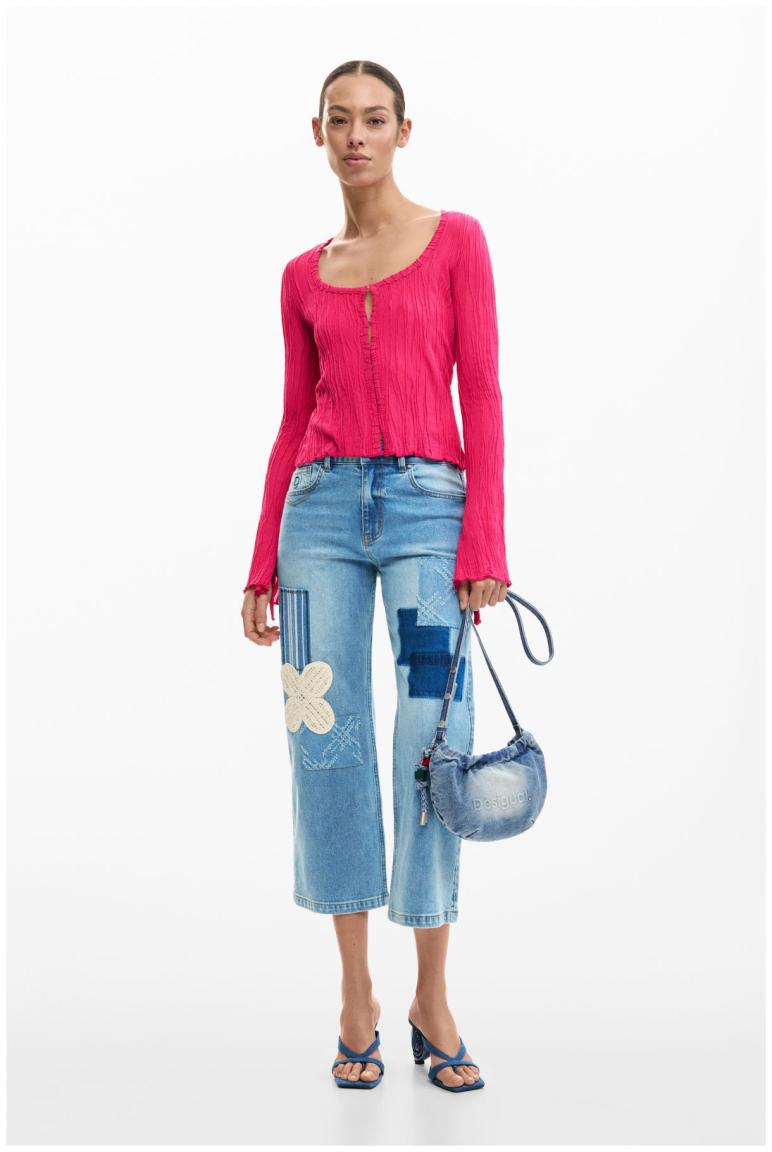 Desigual Half Logo Waverly Phone Crossbody Tasche Denim Raw - Blau
