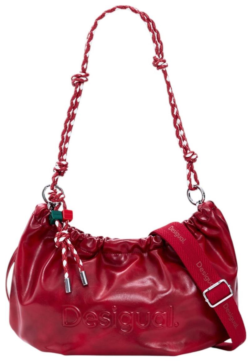 Desigual Half Logo Waverly Umhängetasche Carmin - Rot