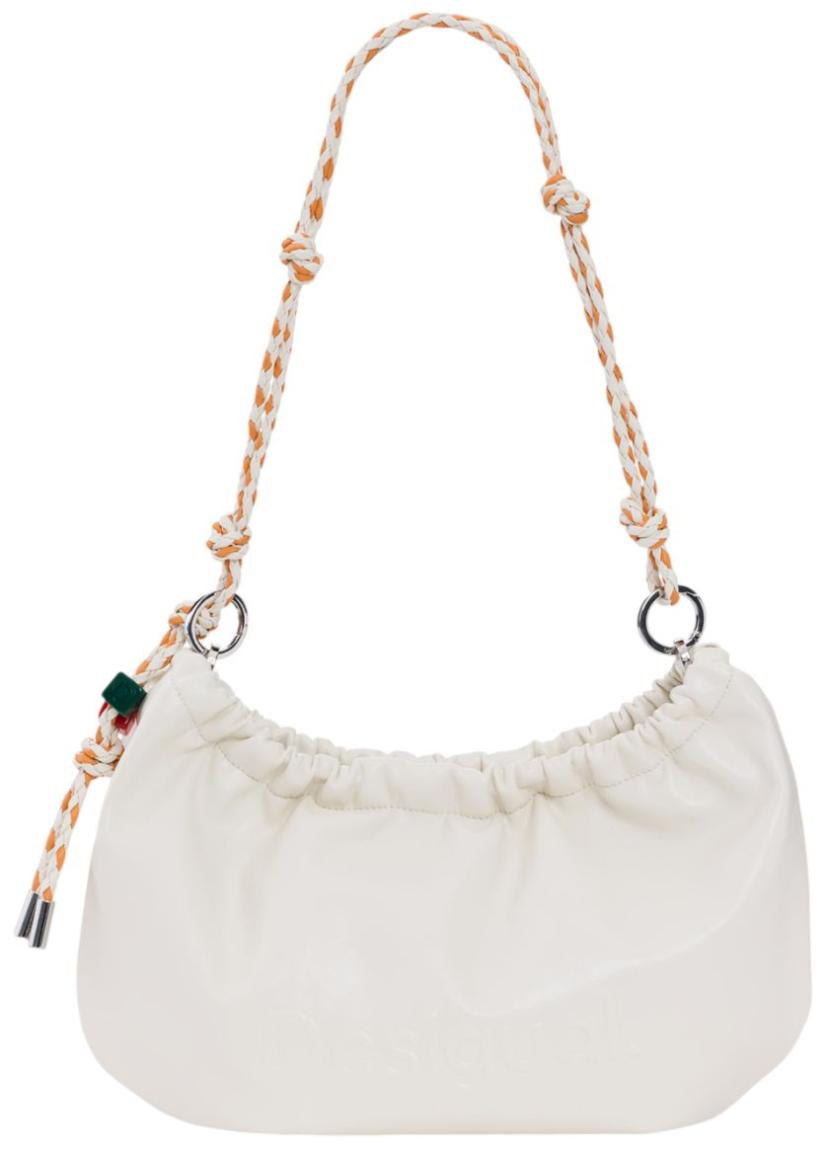 Desigual Half Logo Waverly Umhängetasche Ecru Crudo - Beige