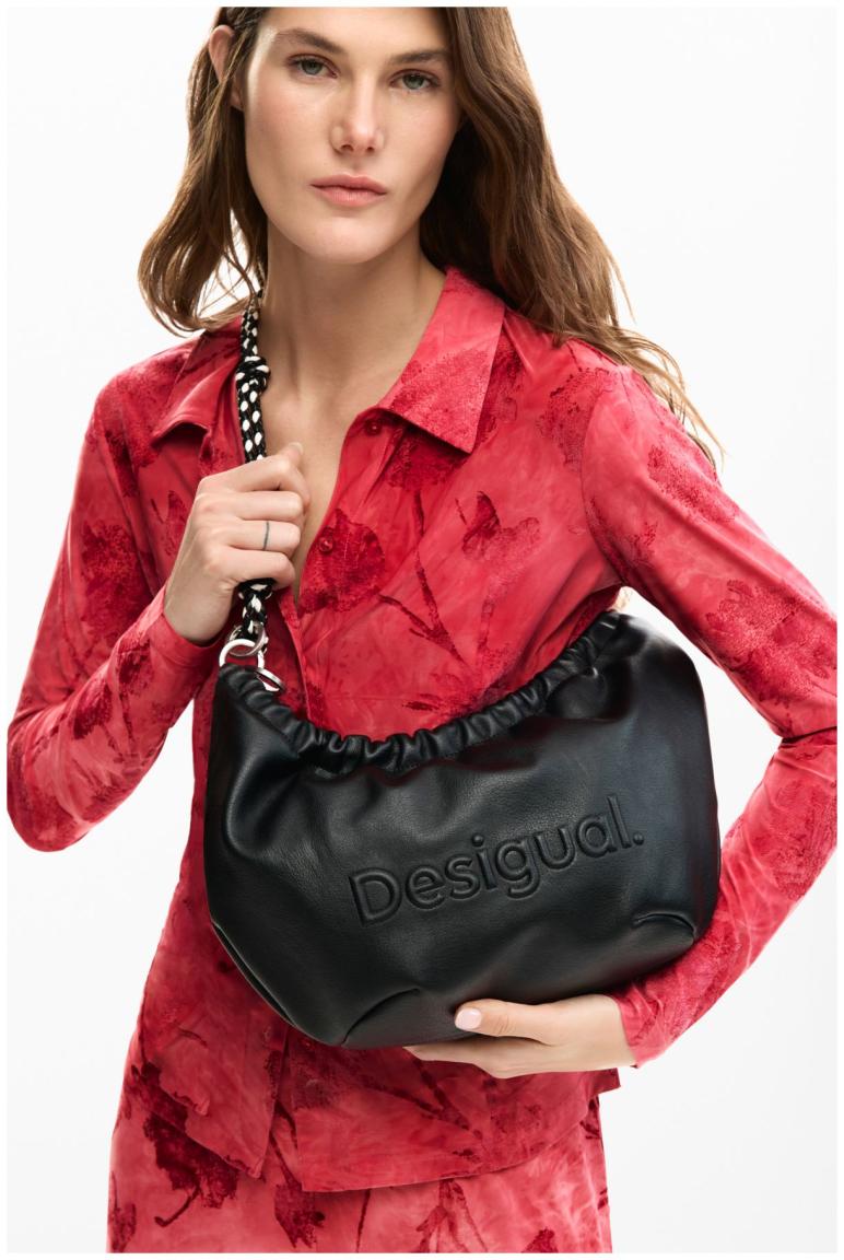 Desigual Half Logo Waverly Umhängetasche Negro - Schwarz