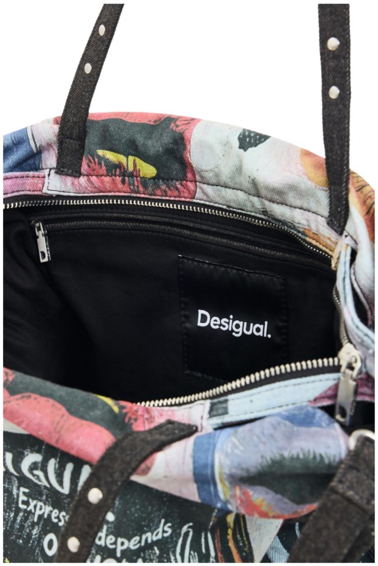 Desigual Lifta 2.0 Shopper Canvas Graffiato Blue