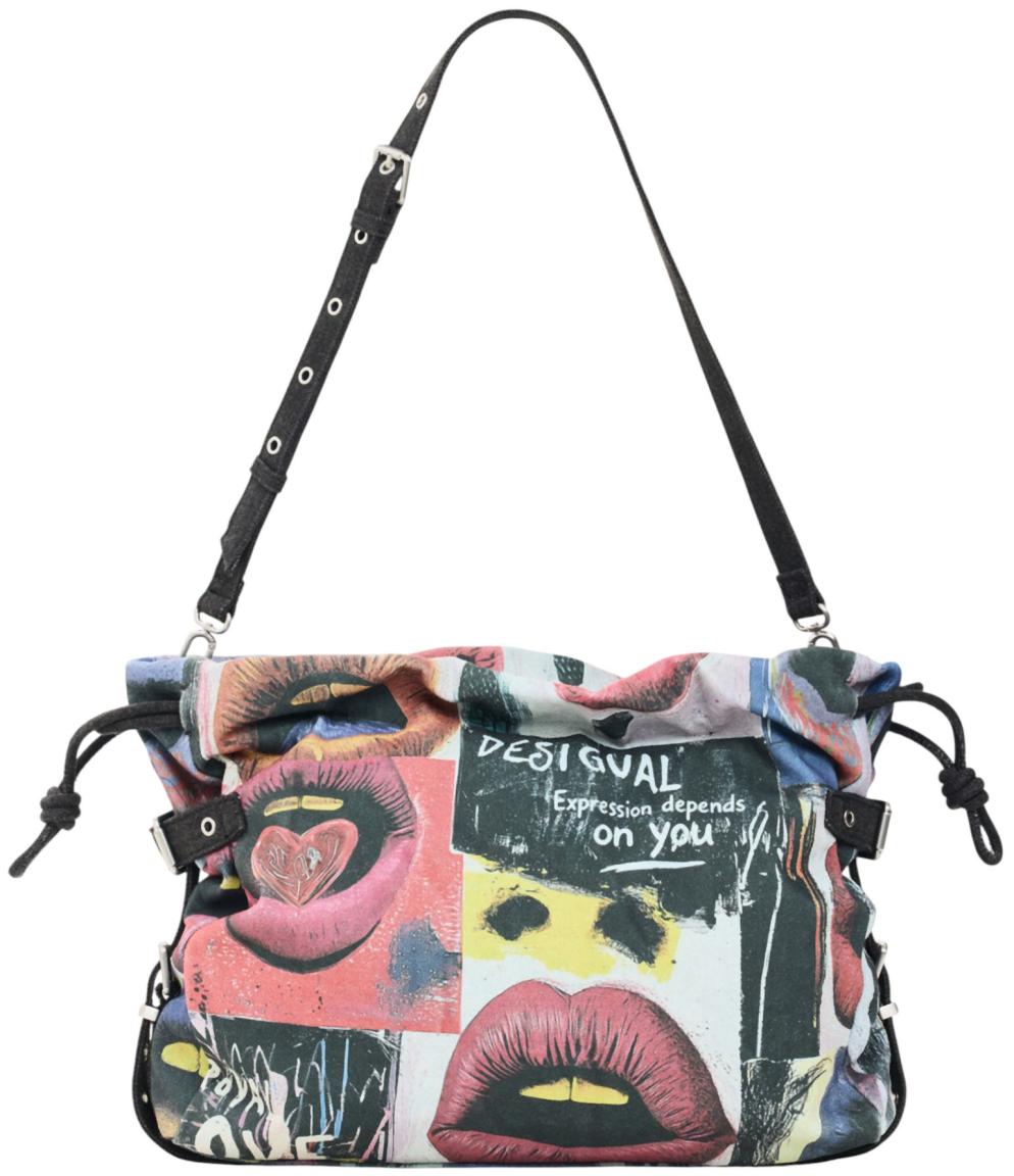 Desigual Lifta 2.0 Shopper Canvas Graffiato Blue