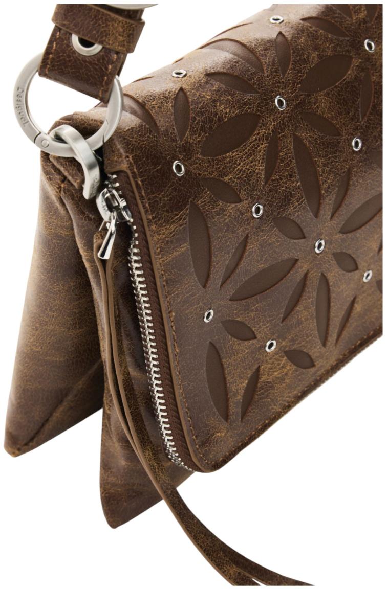 Desigual Murano Überschlagtasche Coriolis Camel Nieten - Braun