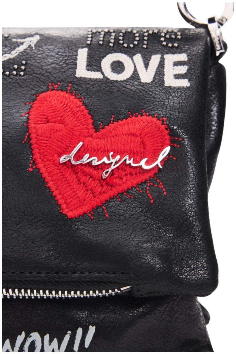 Desigual Murano Überschlagtasche WOW - Schwarz
