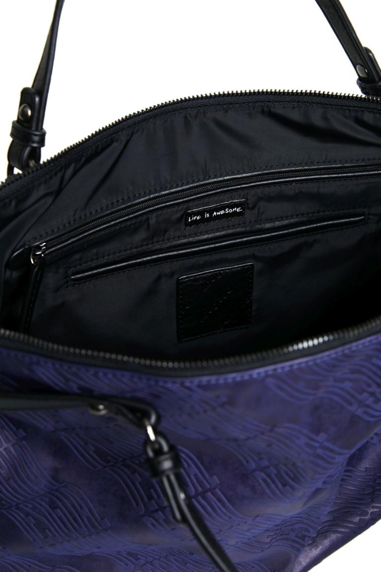 Desigual Schultertasche Azul Noche Blau Logorama Libia