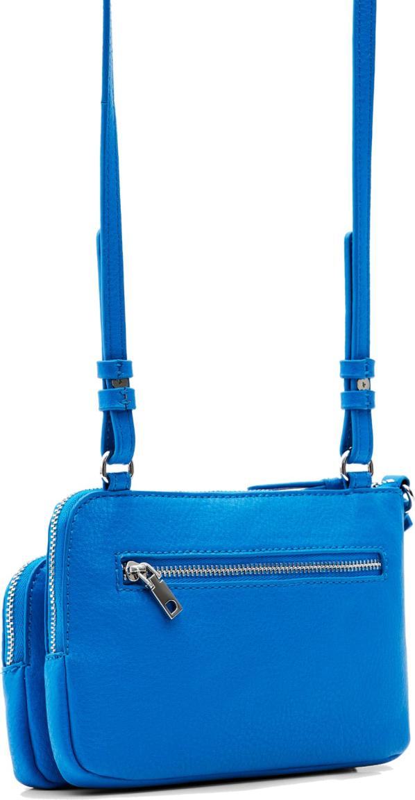 Desigual Schultertasche Mini Smartphone Half Logo Linda Azurblau