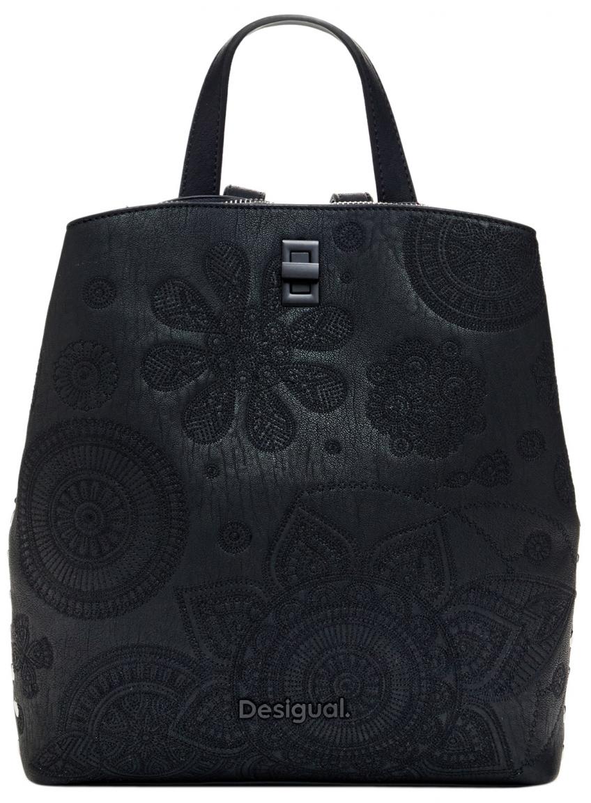 Desigual Sumy Mini schwarz Dejavu bestickt Damenrucksack Mandala