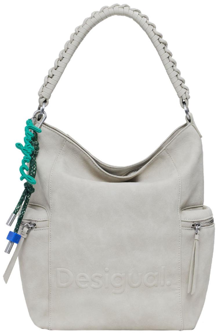 Desigual Taschenrucksack steingrau Logo Piedra Arica