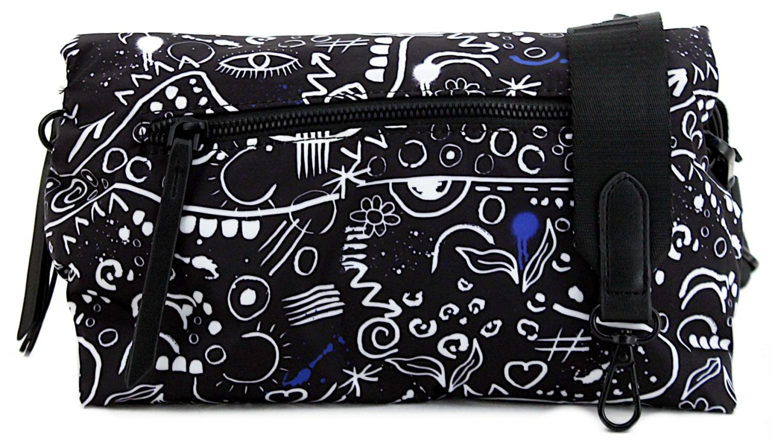 Desigual Überschlagtasche Venecia Arteye schwarz gemustert