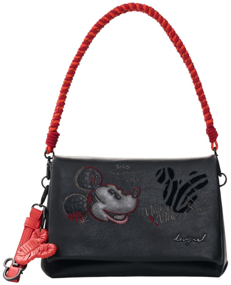 Desigual Venecia 4.0 Überschlagtasche Mickey Face Schwarz