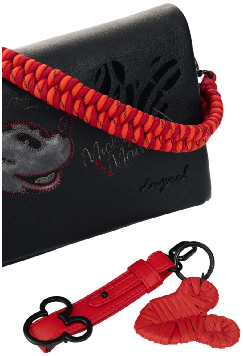 Desigual Venecia 4.0 Überschlagtasche Mickey Face Schwarz