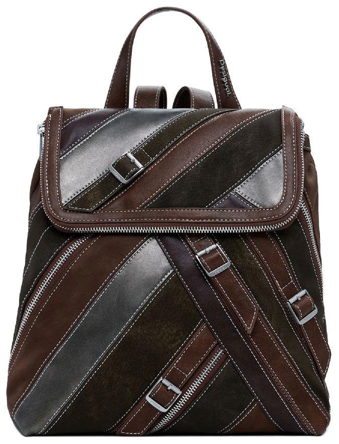 Desigual camel Daypack Fibonacci Hampton Überschlag braun