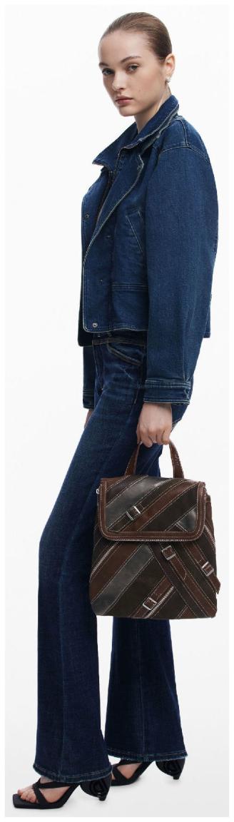 Desigual camel Daypack Fibonacci Hampton Überschlag braun