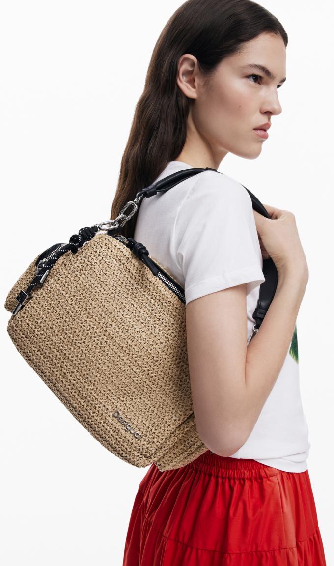 Desigual große Handtasche Habana Bast Natural