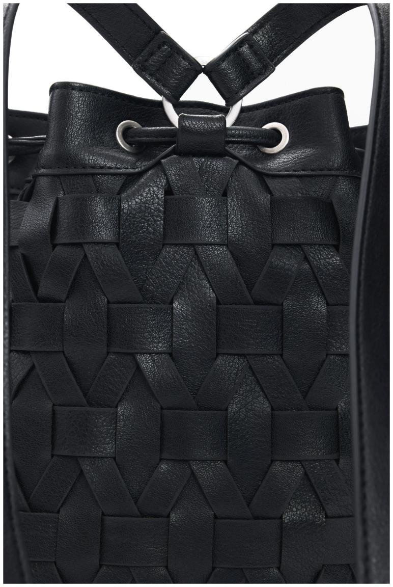 Desigual klassisch schwarz Citybackpack Harlan Tasche Argon Weboptik