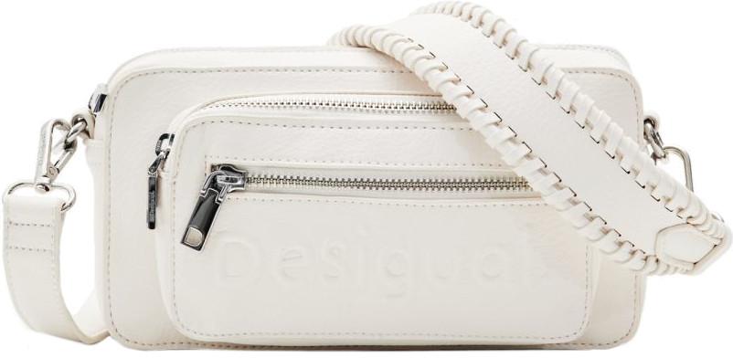Desigual weiße Crossovertasche Logo Cambridge Blanco