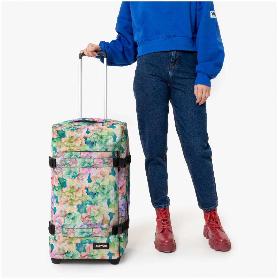 Eastpak Rollenreisetasche Transit'r M 67cm Garden Soft pastell Blumenprint