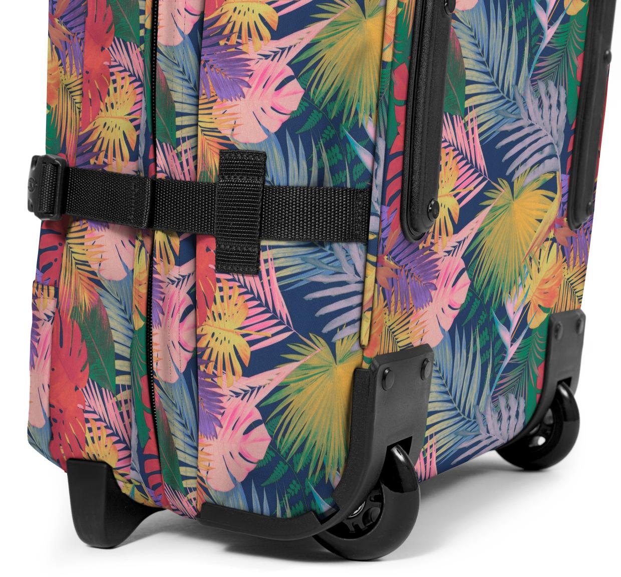 Eastpak Tranverz L Rollenreisetasche Blätter Brize Retro Navy - Bunt