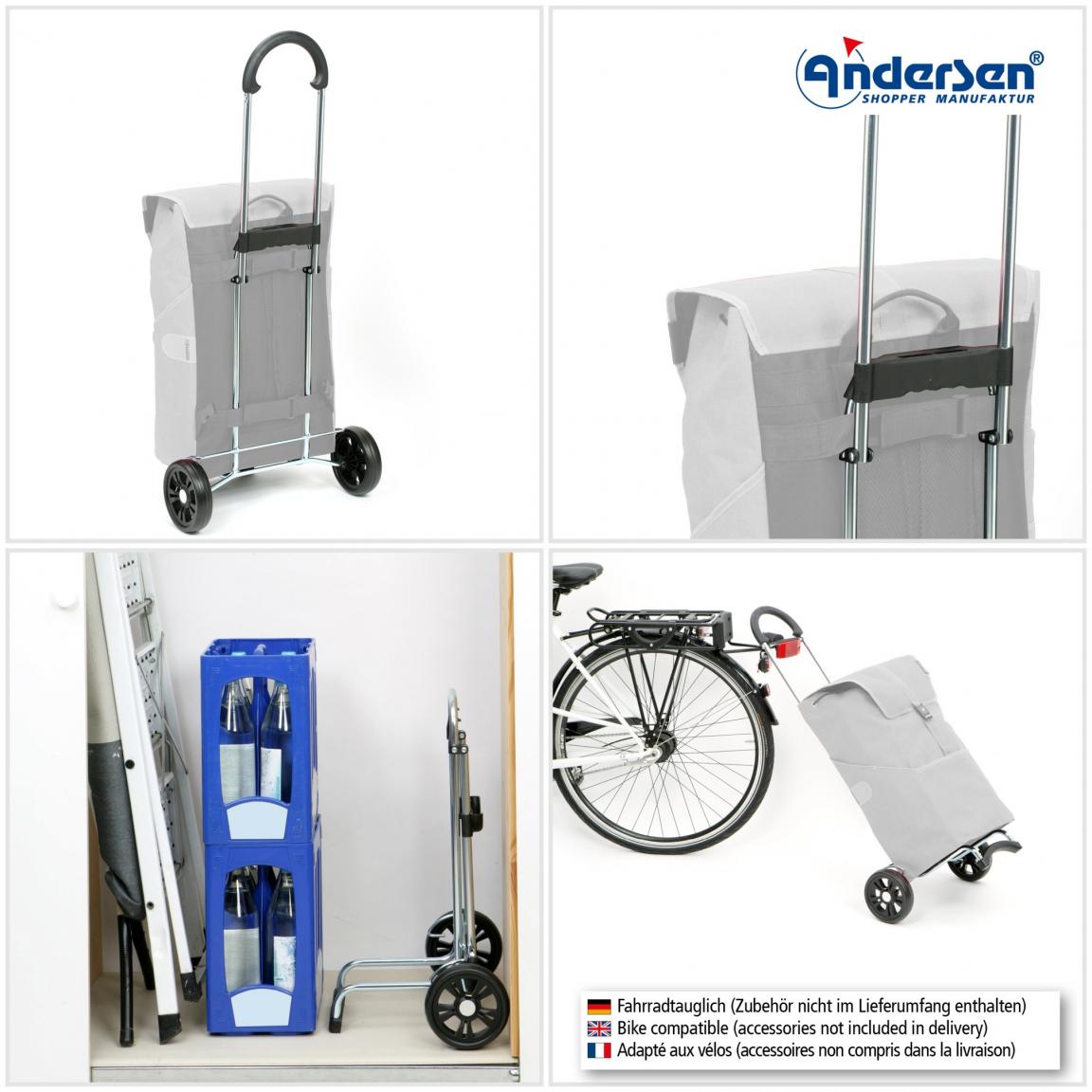 Einkaufsroller Tilde Mint grün gestreift Andersen Scala Sopper