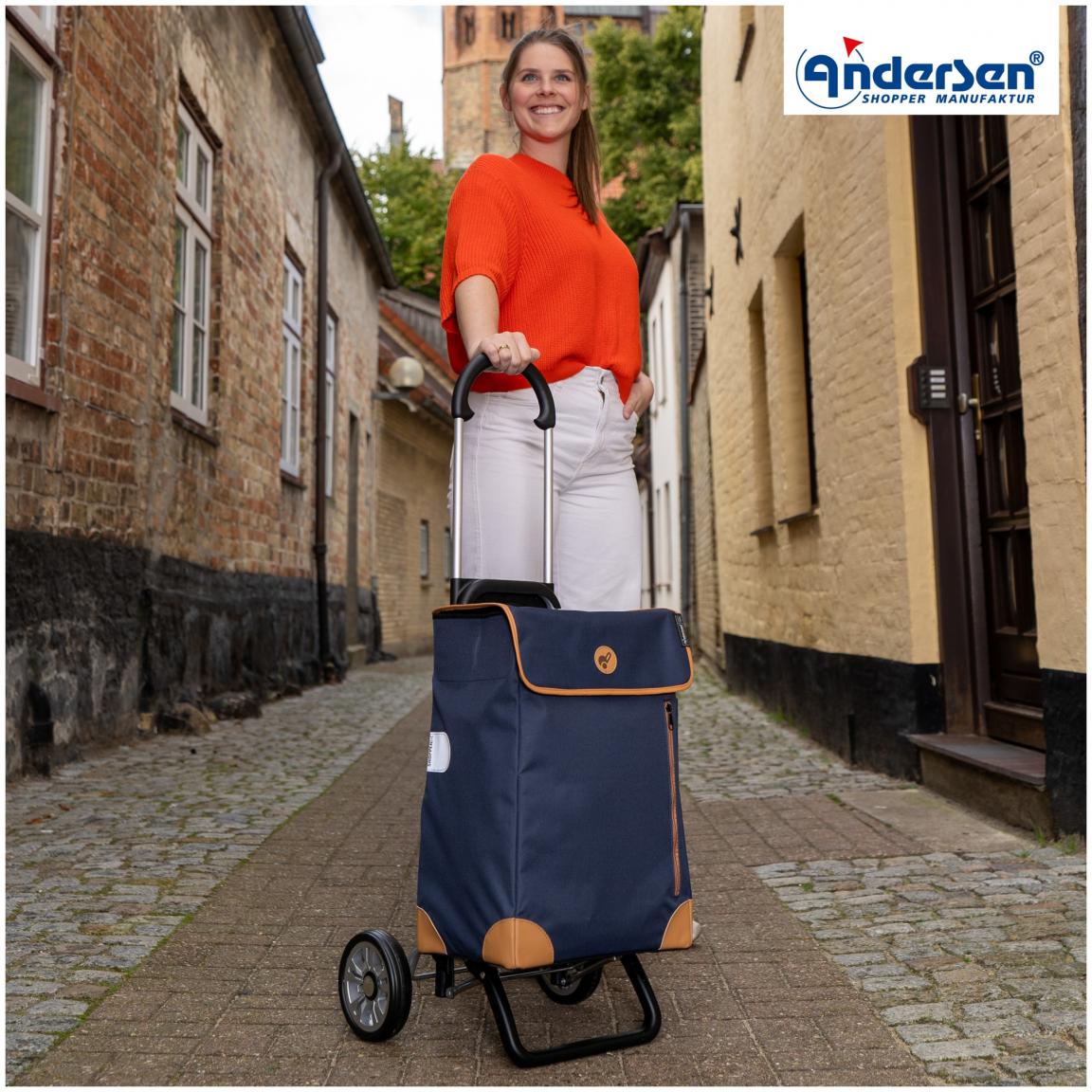 Einkaufstaschentrolley Weda Blau mit Scala Shopper Plus Andersen