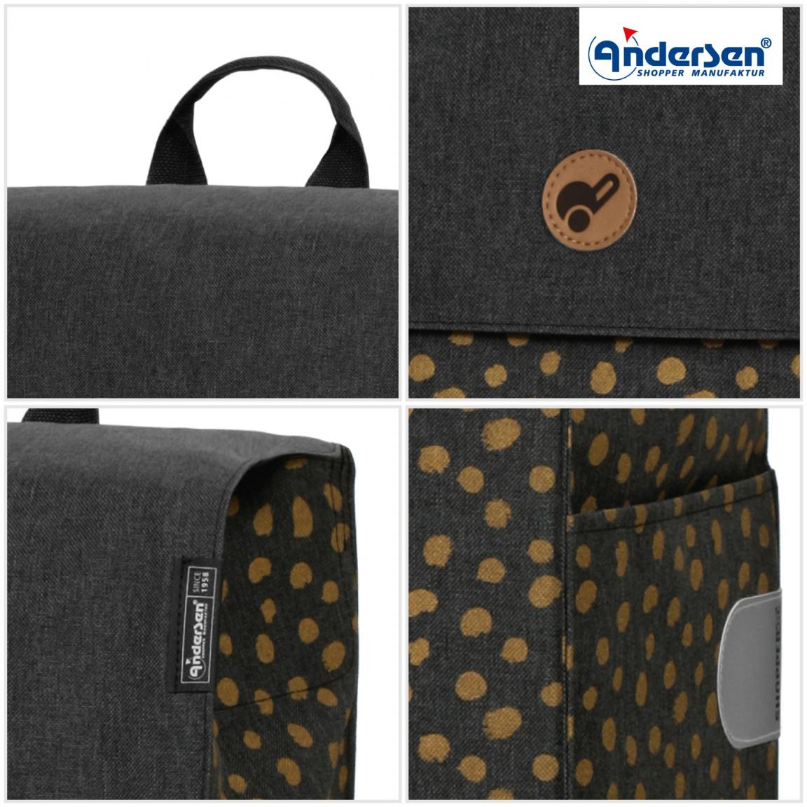 Einkaufstrolley Treppensteiger Scala Fita schwarz Punkteprint Andersen