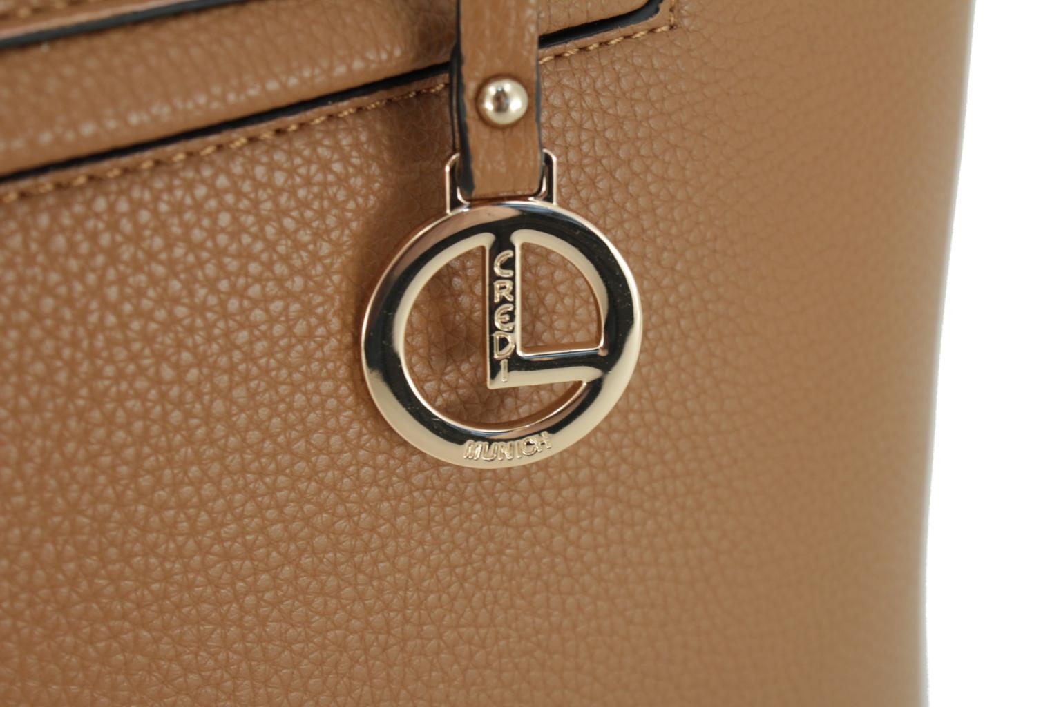 Ella L.Credi Schwarz Bürotasche abnehmbarer Anhänger