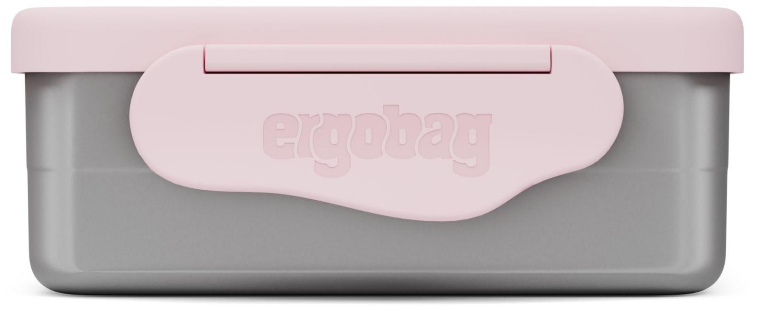 Ergobag Brotzeitbox rosa Glitzer Edelstahl 3teiliges Set
