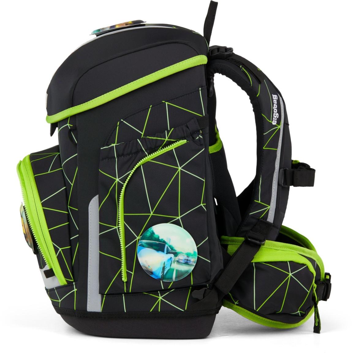 Ergobag Cubo Schulranzen Set CyBär Race - Sportwagen