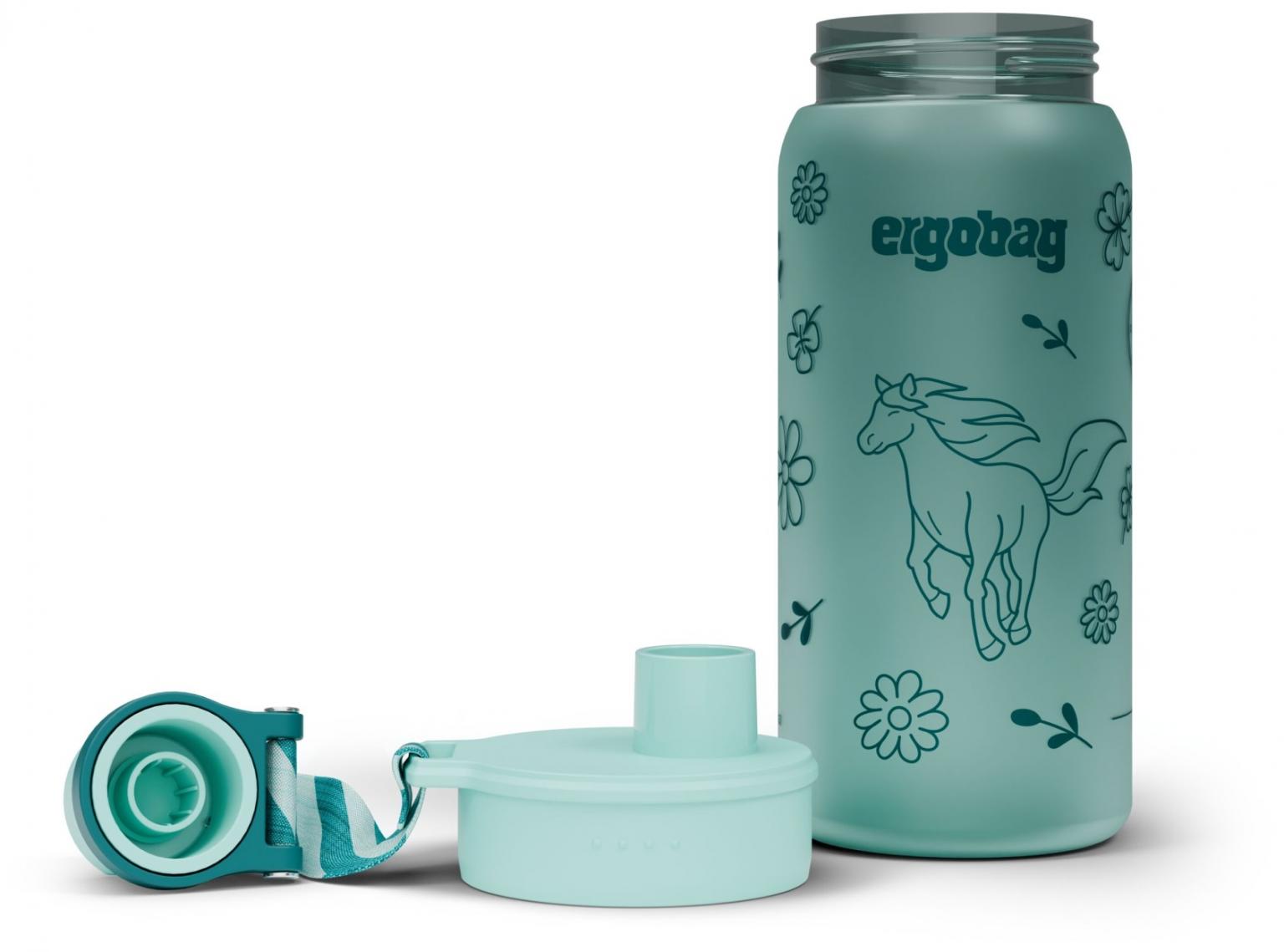 Ergobag Trinkflasche Pferde türkis BPA-frei
