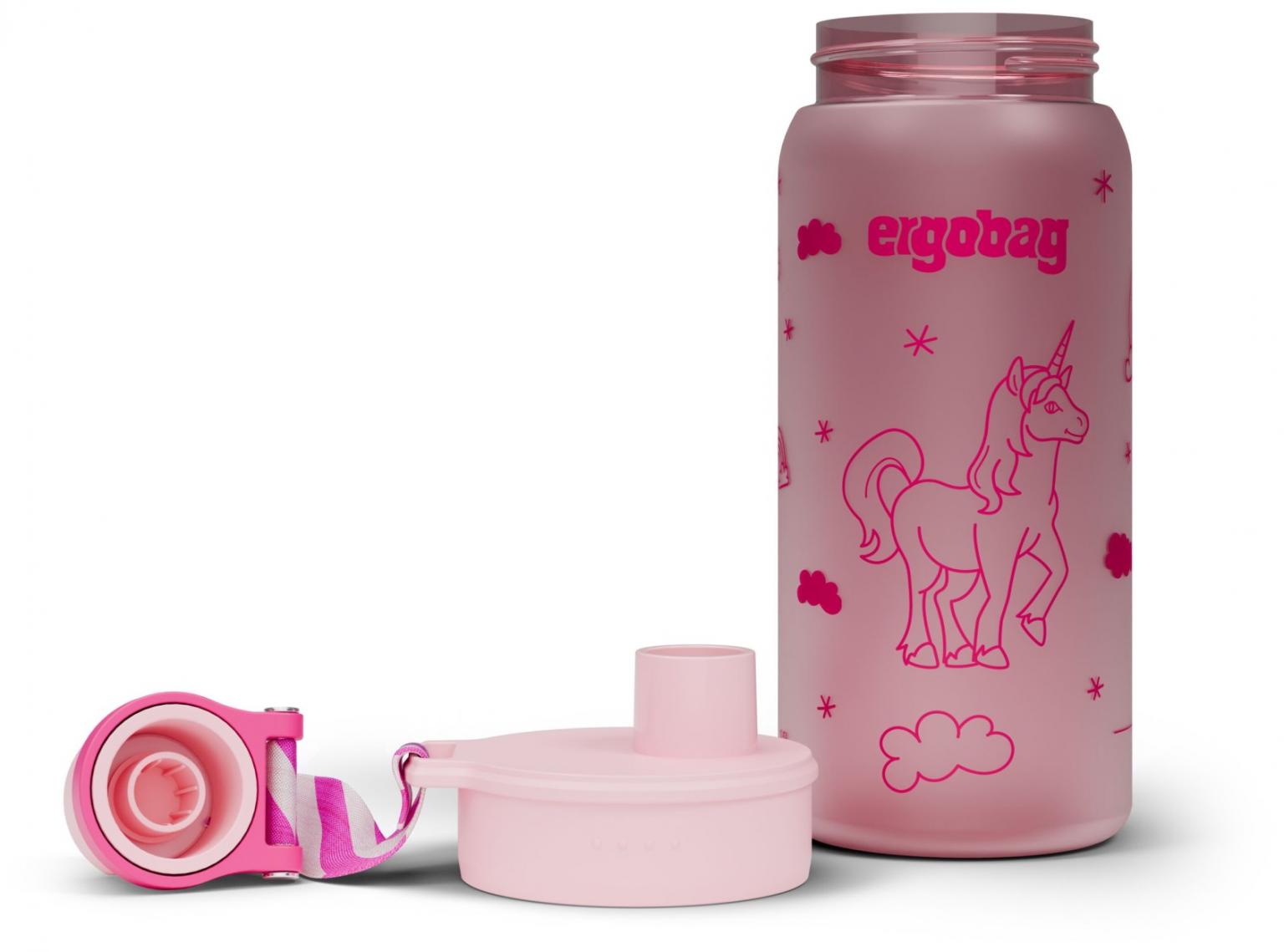 Ergobag rosa Trinkflasche für Mädchen Einhorn