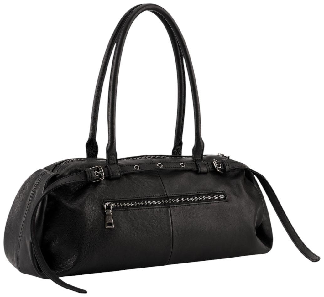 FREDsBRUDER Already Yours Sausage Bag Schultertasche Leder Schwarz