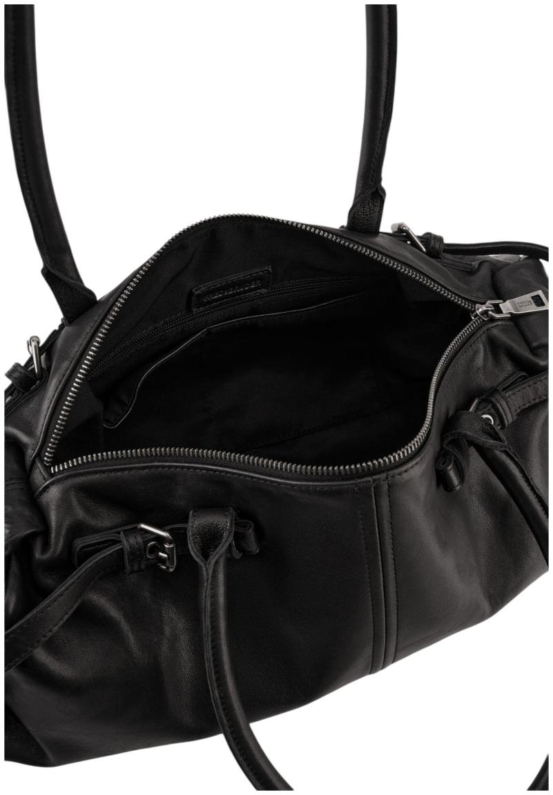 FREDsBRUDER Already Yours Sausage Bag Schultertasche Leder Schwarz