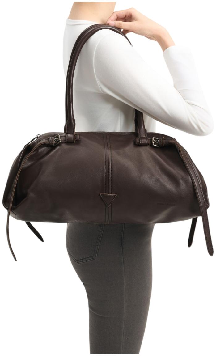 FREDsBRUDER Already Yours Sausage Bag Schultertasche Leder Schwarz