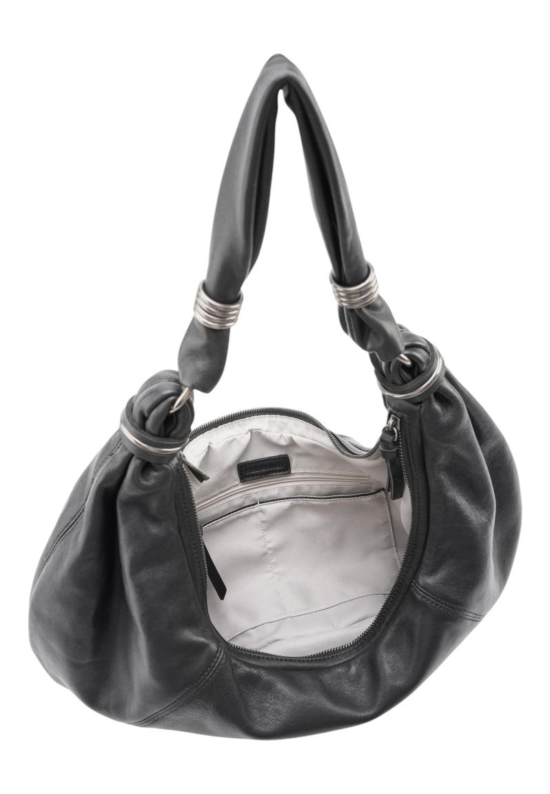 FREDsBRUDER Always With You Big Hobo Bag Leder Schwarz