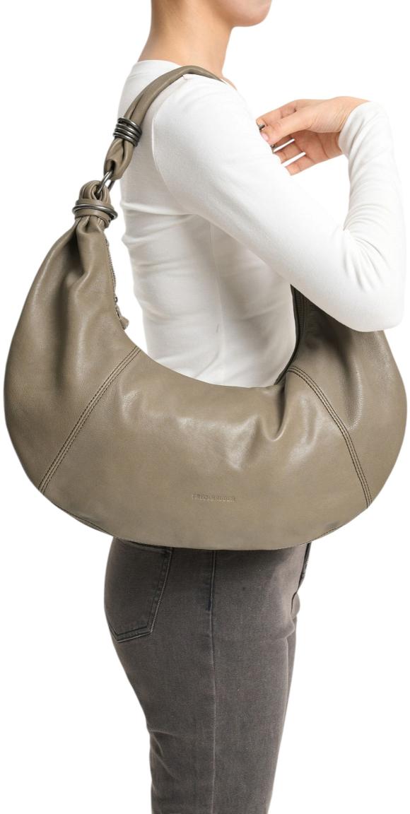FREDsBRUDER Always With You Hobo Bag Leder Muddy Khaki - Schlammgrün