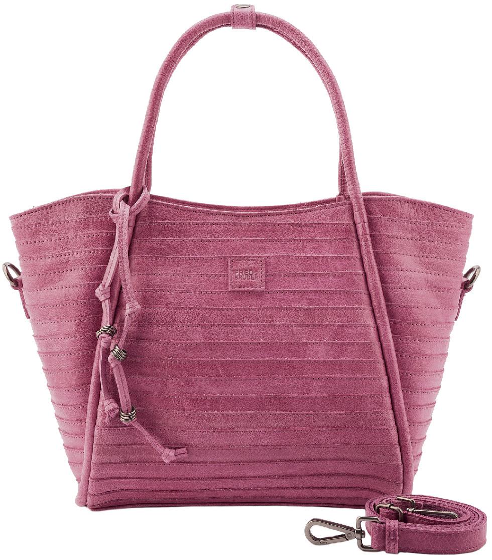 FREDsBRUDER Damentasche pink Leder All In Layer Berry Vintage