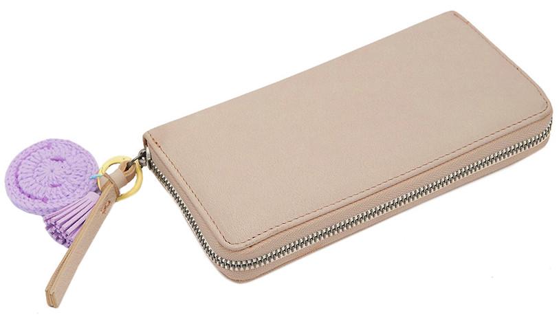 FREDsBRUDER Lederbörse Glanz Take A Smile Chai Latte beige