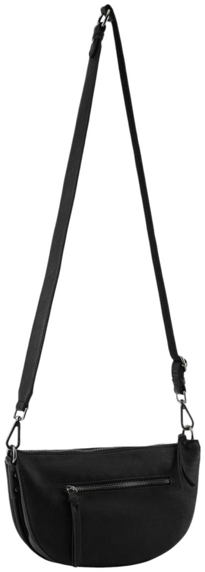 FREDsBRUDER My Forever Friend Half Moon Bag Crossover Leder Schwarz